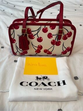 COACH Cherry Print Swing Zip